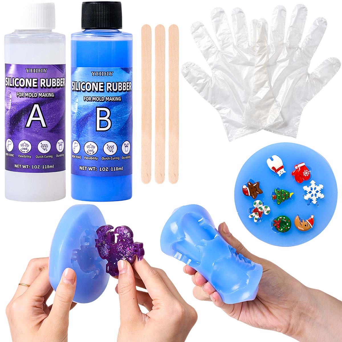 Soap Making Liquid - 118ml/296ml Silikon Kalıp Yapım Seti, DIY