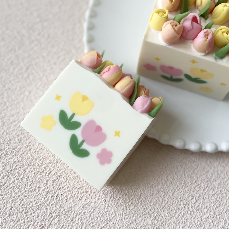 Soap Making Hobby - Çiçek lale desen kil ekstruder disk