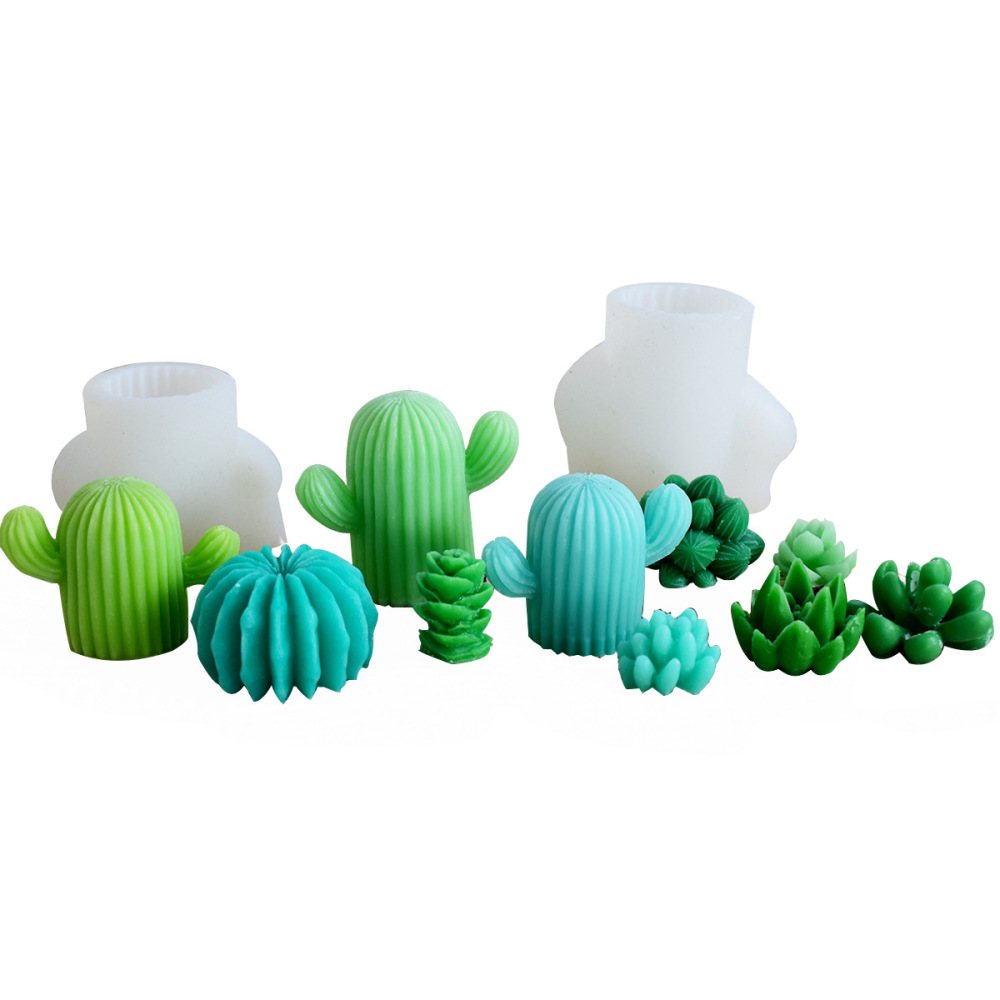 Soap Making Hobby - Silikon Kalıp DIY Sukulent Kaktüs Mum