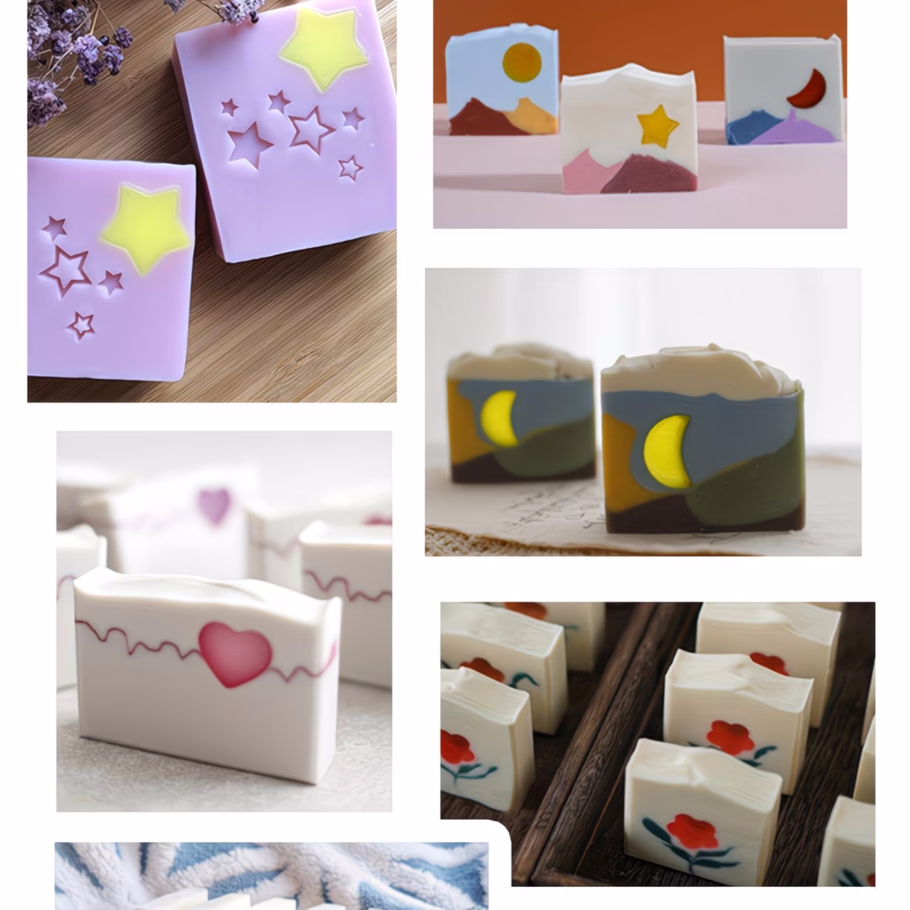 Soap Making Youtube - Silikon Tüp Kalıp Yıldız Kalp Çiçek