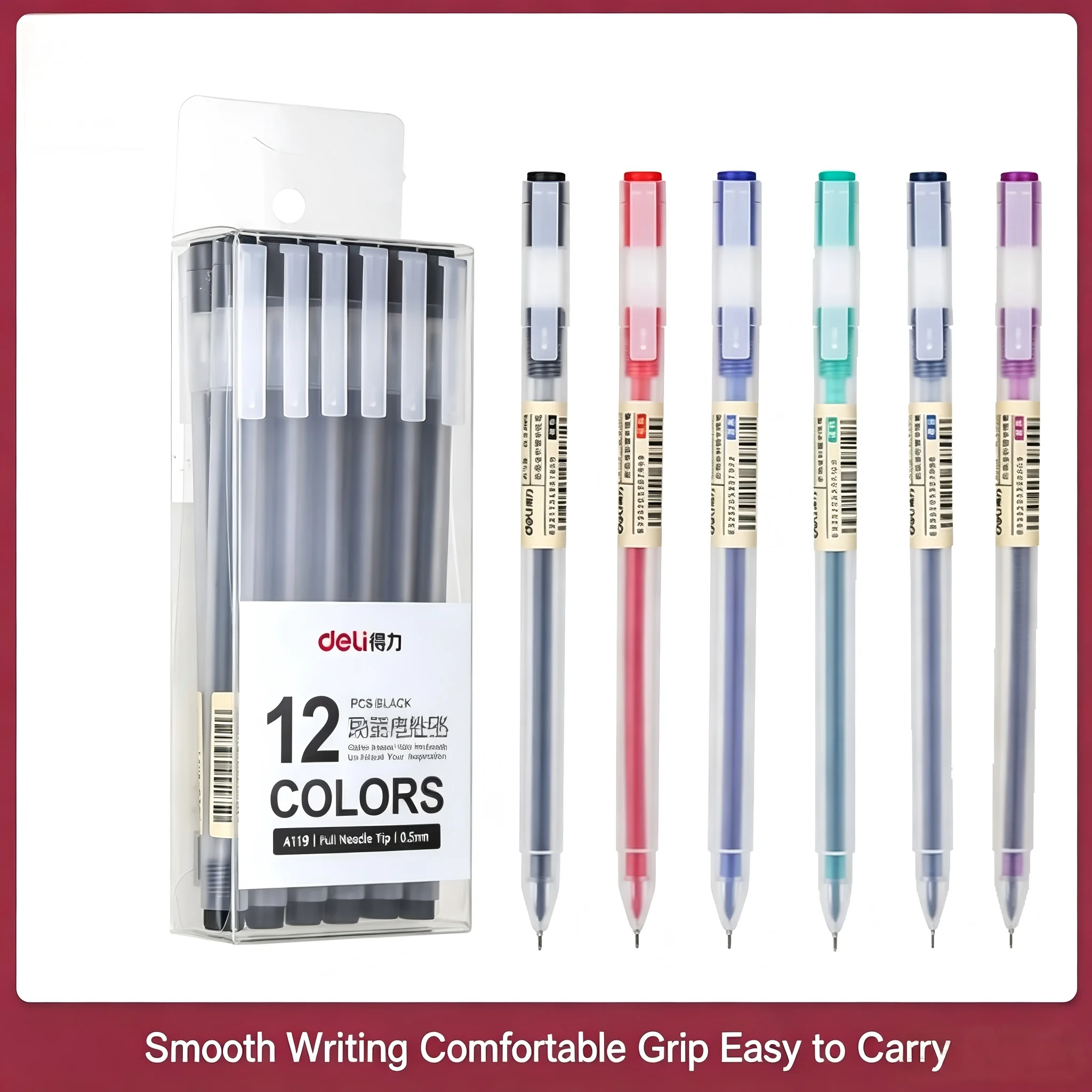 Muji Stationery Gel Pen - A119 Siyah Jel Kalemler 0.5mm Tam