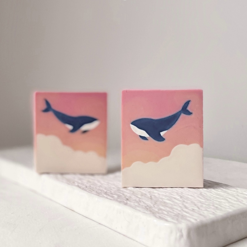 Soap Making Hobby - Balina desen kil ekstruder disk sabun