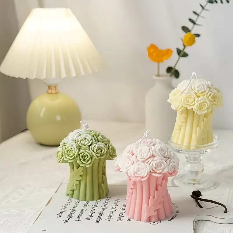 Quality Soap Making Kit - En Kaliteli Gül Buketi Silikon Mum
