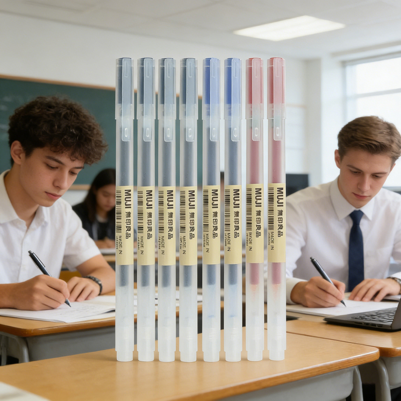 Muji Stationery Gel Pen - 6/8 adet MUJIs tarzı jel kalemler,