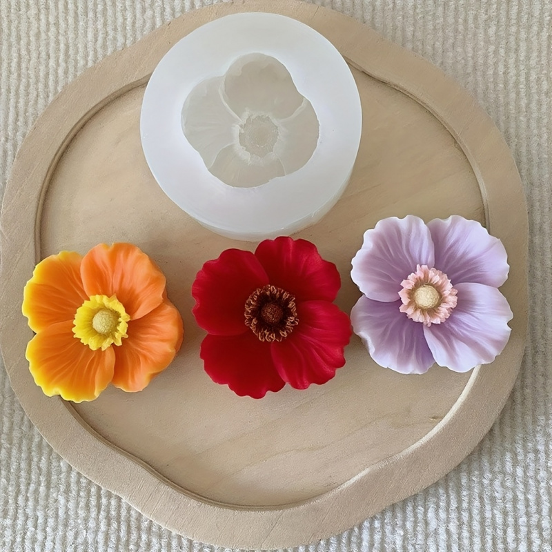 3 Çiçekli silikon kalıp, Silik - Soap Making Liquid incelemesi ve fiyatı