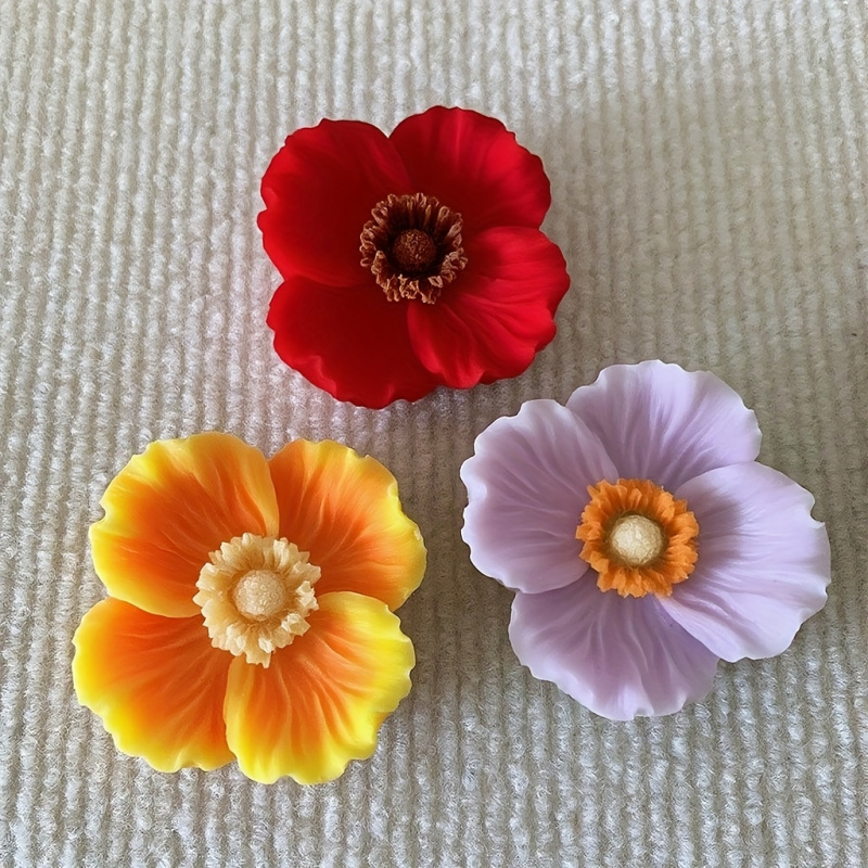 3 Çiçekli silikon kalıp, Silik - Soap Making Liquid incelemesi ve fiyatı