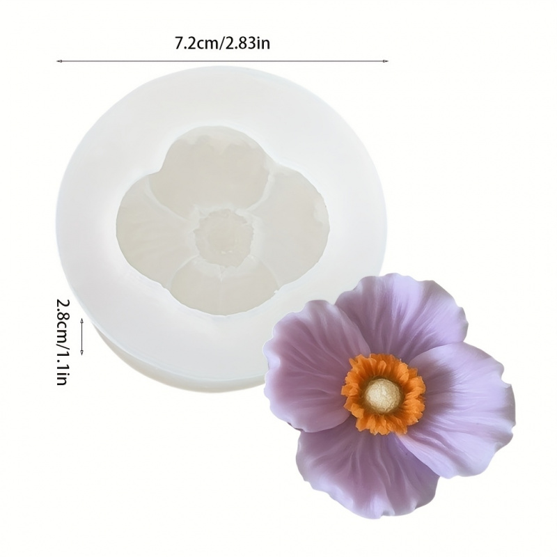 3 Çiçekli silikon kalıp, Silik - Soap Making Liquid incelemesi ve fiyatı