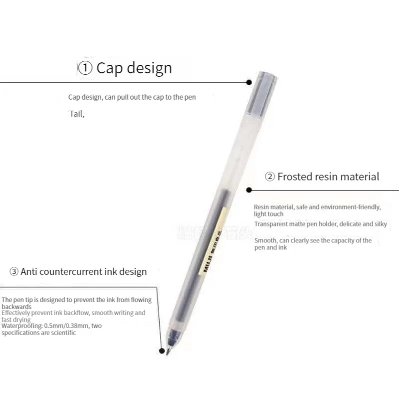 6/8 adet/takım Kawaii MUJIs Je - Muji Stationery Gel Pen incelemesi ve fiyatı