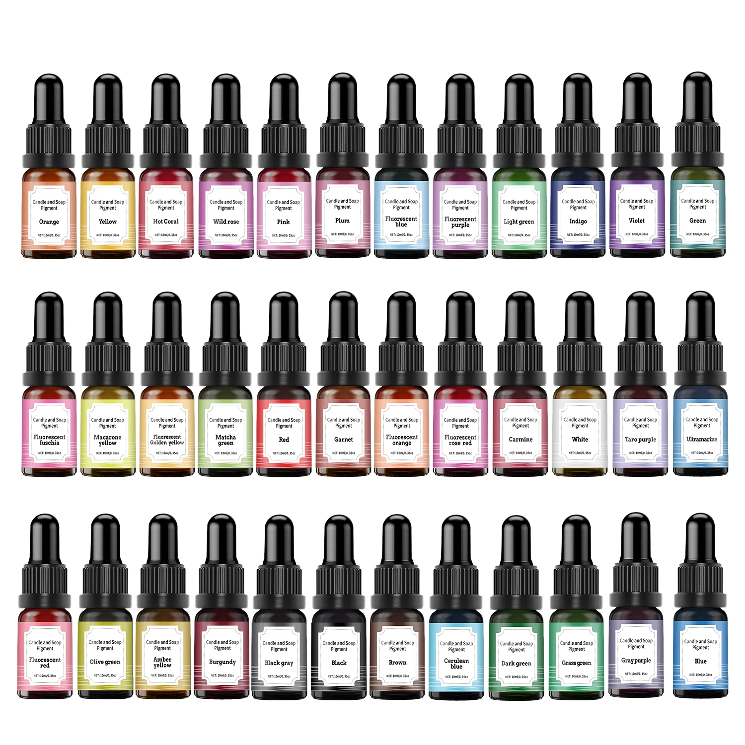 36 renk 10 ml Mum Boyalar Pigm - Soap Making Dye incelemesi ve fiyatı