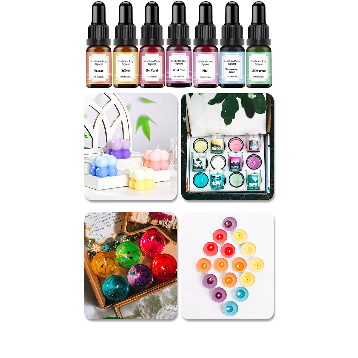 36 renk 10 ml Mum Boyalar Pigm - Soap Making Dye incelemesi ve fiyatı
