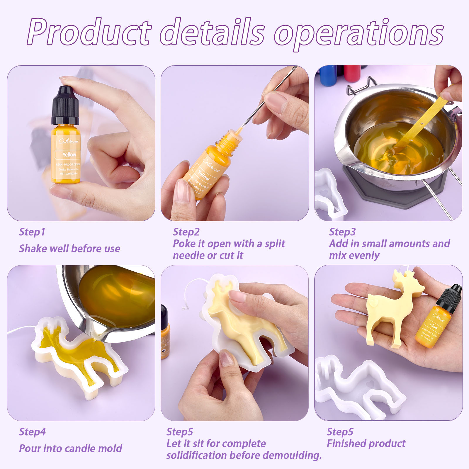 Mum Boyaları Kiti Sıvı Renklen - Soap Making Dye incelemesi ve fiyatı